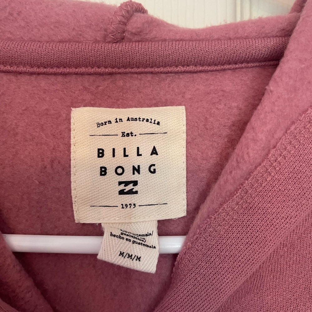 NWT Billabong Pink Hoodie with Floral Sleeve - Picture 4 of 5